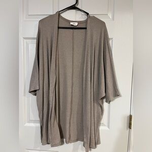 Hopely Women’s Tan Ribbed Open Front Cardigan Onesize